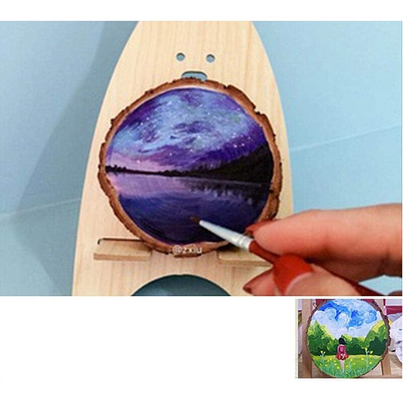 LLavero de madera en forma de rebanadas de madera sin terminar, colgante de Navidad, artesanal, pintado a mano, paquete de 20 unidades