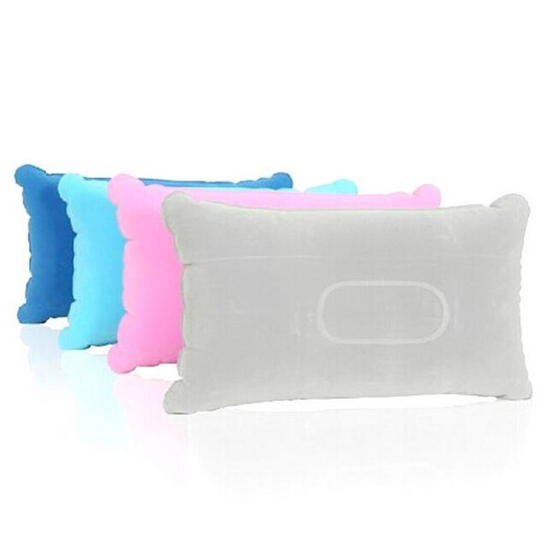 Almohada hinchable para viaje y playa, almohada hinchable portátil para exteriores, cojín inflable para la cabeza del coche, almohada inflable para senderismo