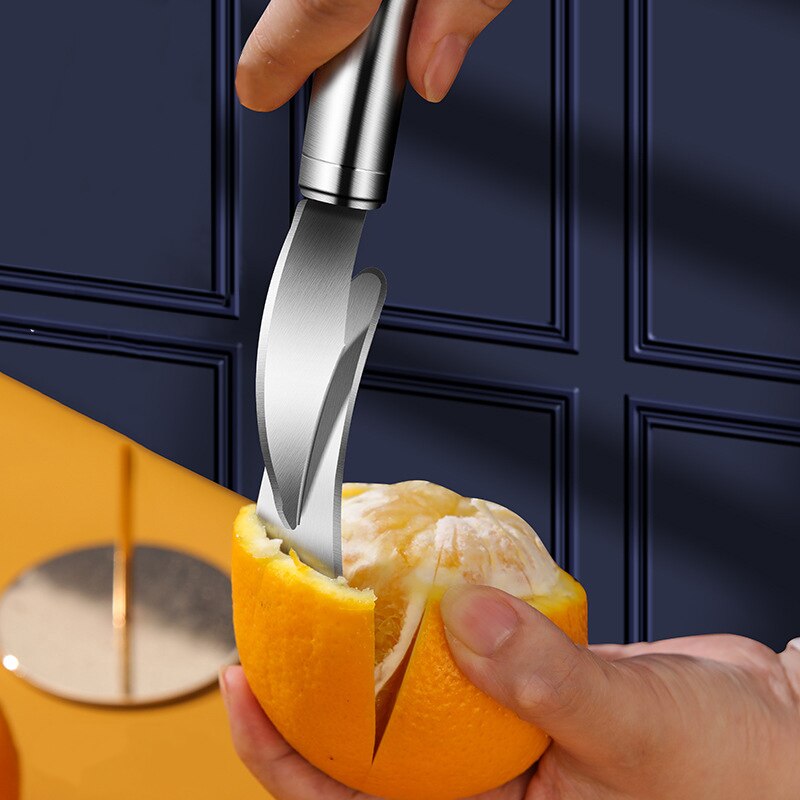 Pelador de naranjas, accesorios de cocina, pomelo, utensilio de acero inoxidable, utensilios geniales, barra de comedor