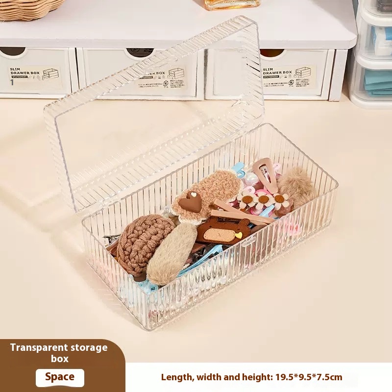 Clear Hair Accessories Organizer Acrylic Storage Box Hair Tie Organizer for Headband Cosmetic Storage Box Desk Jewelry Organizer: black