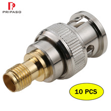 BNC Male to SMA Female RF Coaxial Coax Adapter Connector Converter Plug 10 Pcs