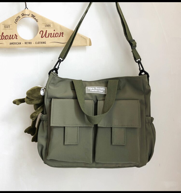 originale outillage sac sac de messager Couple de japonais en Nylon étudiant Simple sac à bandoulière sac à bandoulière décontracté: green