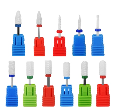 Taladro del clavo Bits Frezy ¿Frezarki Manicur Embout Ponceuse Ongle Frez Ceramiczny ¿Paznokci broca de clavo de cerámica Frez broca para uñas