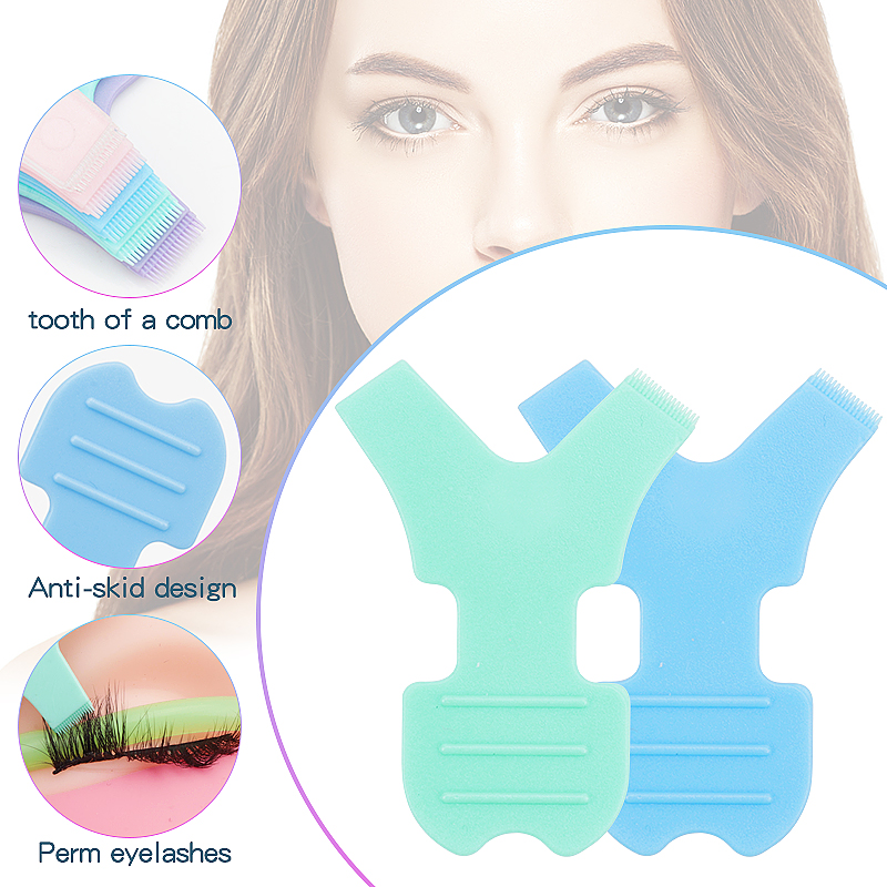 10 pz Nuovo Riutilizzabile Estensione Delle Ciglia Pennello per Il Trucco A Forma di Y frusta sollevamento Microbrush Ciglia Bigodino Applicatore Pettine Strumento di Bellezza