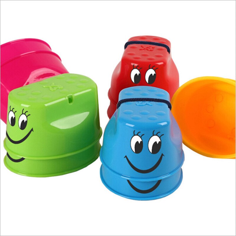 1 par de zapatos zancos para saltar con cara sonriente de entrenamiento de equilibrio de plástico al aire libre para niños juguete andador Juguetes Divertidos de deporte