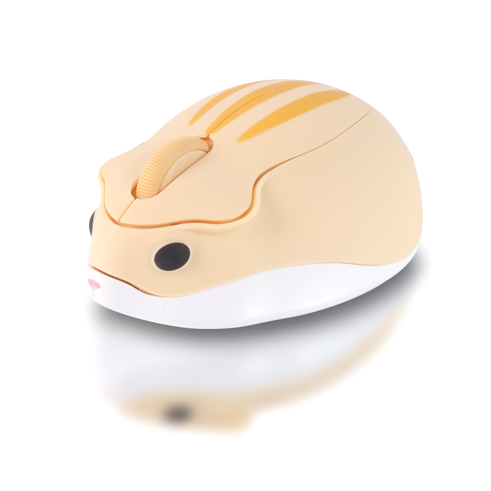 Mini mouse sem fio 3d fofo hamster 2.4g bluetooth modo duplo conectividade bateria de longa duração mudo mouse óptico usb para laptop pc: Prata