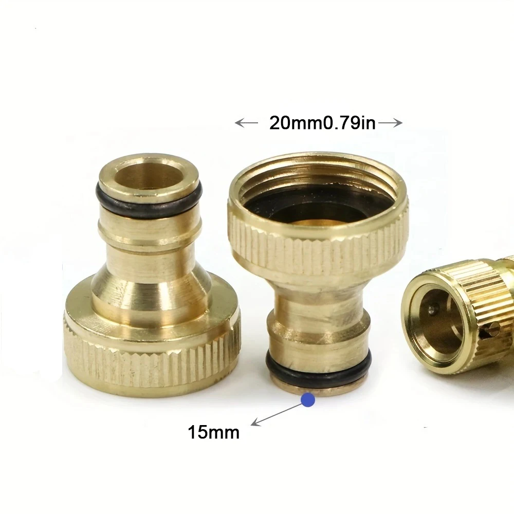 Brass Faucet Tap Connector Mixer Hose Adaptor Quick Connecter Copper Hose Coupling Adapter Garden Watering Fittings Tool