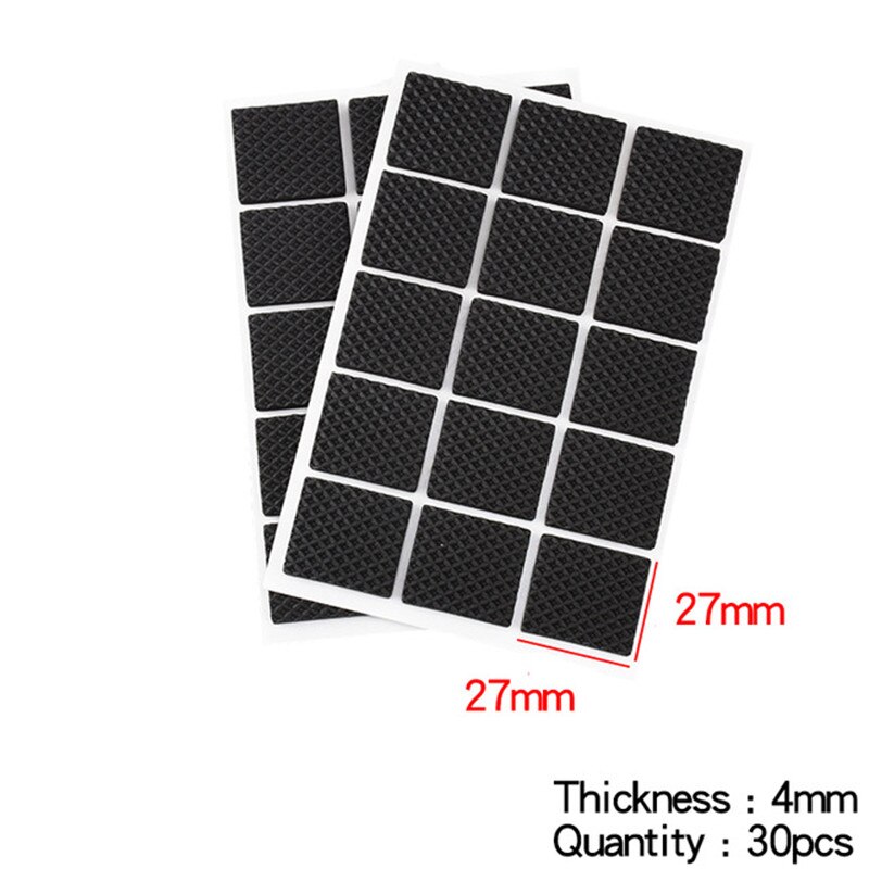 Table Chair Feet Pads Table Foot Pad Corner Furniture Leg Mute Wear-resistant Anti-slip Stickers Protective Stool Foot Cover: E square 30PCS