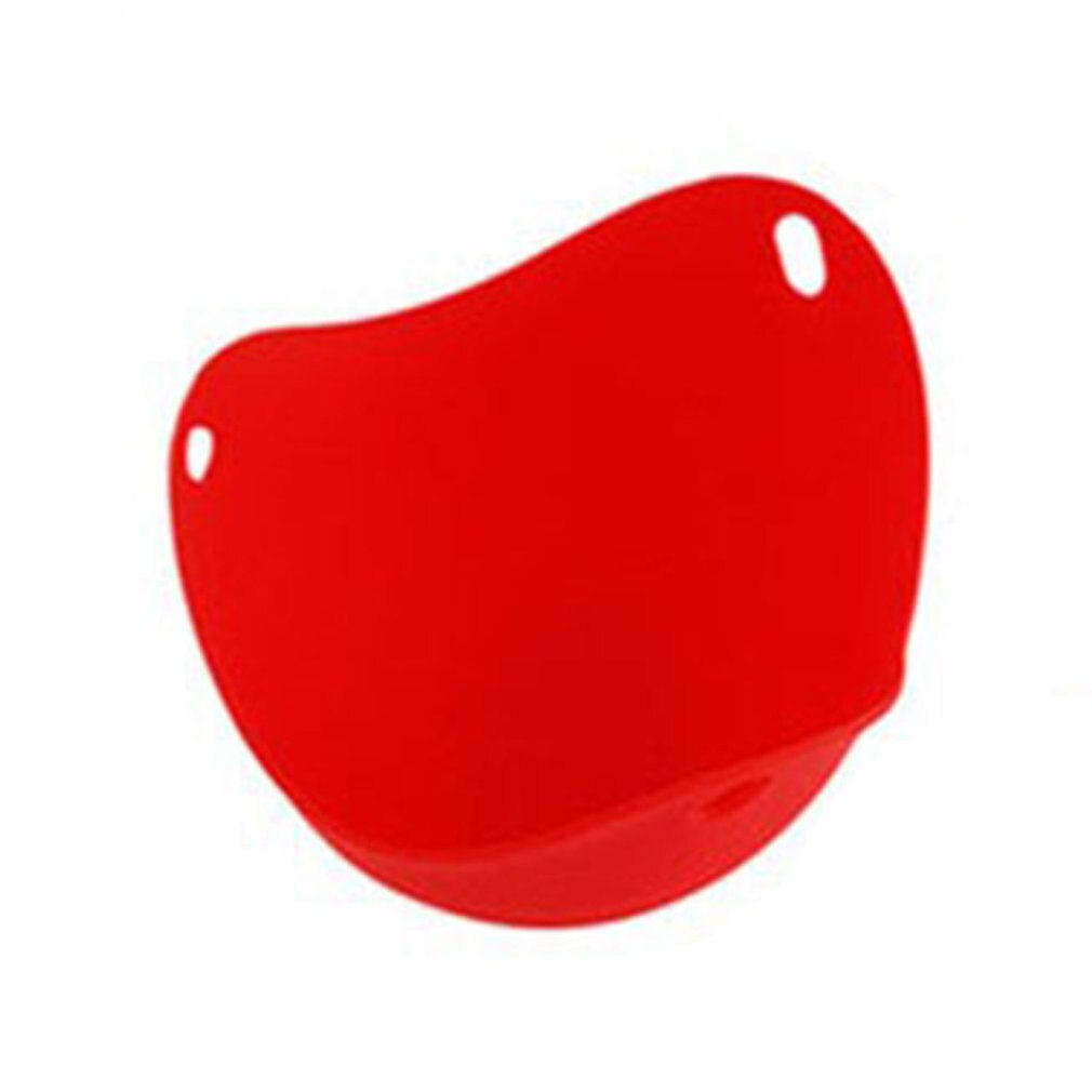 Safety Silicone Egg Cooker Poach kitchen Helpers Easy Cookware Mold Pods Pancake Tool Cook Form for Fried Eggs Baking Egg Cooker: Red