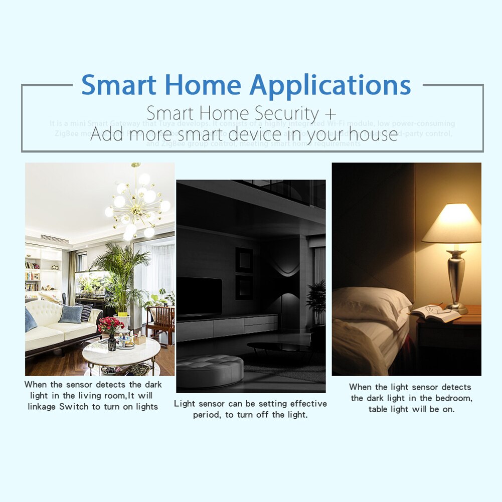 APP Wireless Control Sensor Smart Linkage WiFi Light Sensor Lighting Sufficient Enduring Ruggedness Brightness