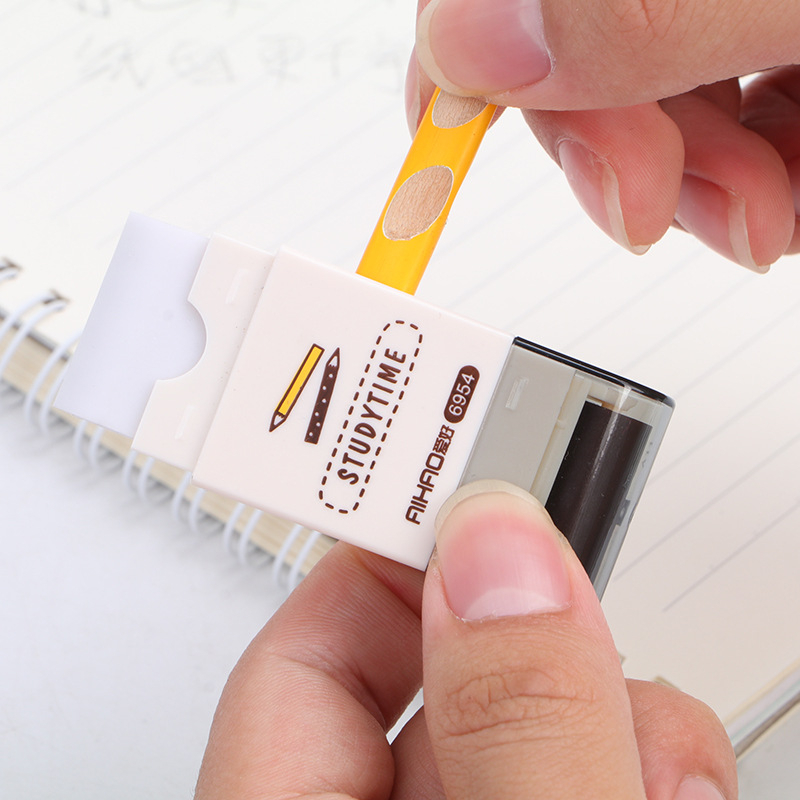1 Pcs Lytwtw's sharpener for pencil Rubber Stationery Cute Office School Supply mechanical eraser novelty Multifunction