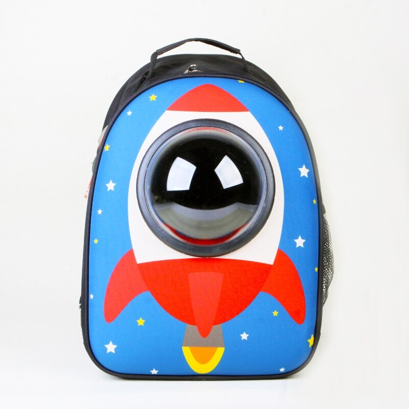 Sac à dos bleu fusée chats transport | Jouet chiots chiens animaux, luxe espace décontracté animaux, petits voyages en plein air pour Chihuahua caniche