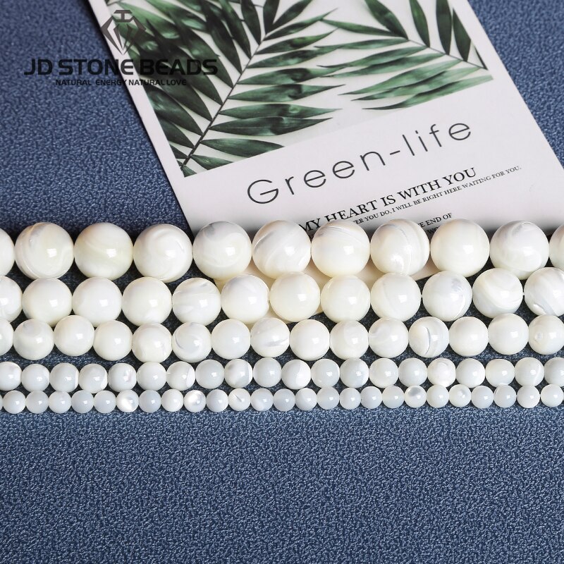 Natural Sea Shell Horseshoe Snail White Beige Loose Beads 4/6/8/10/12MM For Muslim Prayer Jewelry Bracelet Making DIY