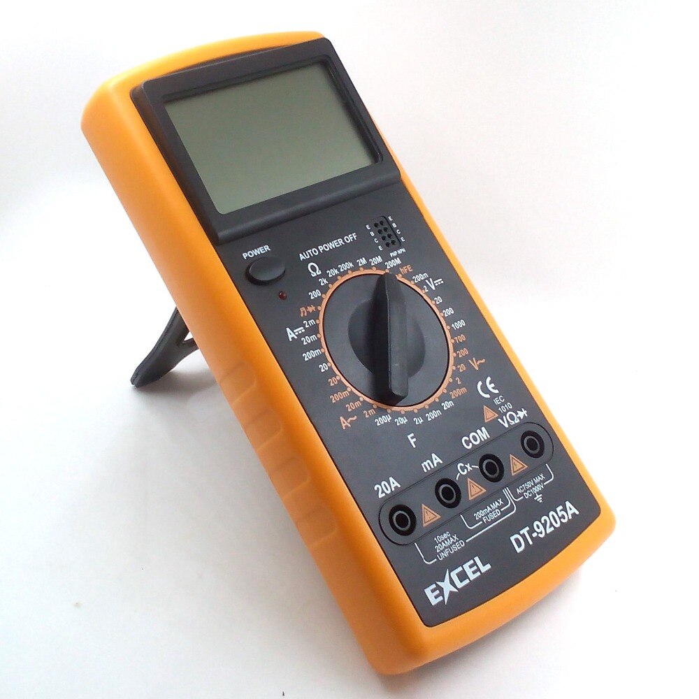 Digital Multimeter Multimetro Ammeter Voltmeter Multitester Capacitance Resistance Tester Meter EXCEL DT9205A