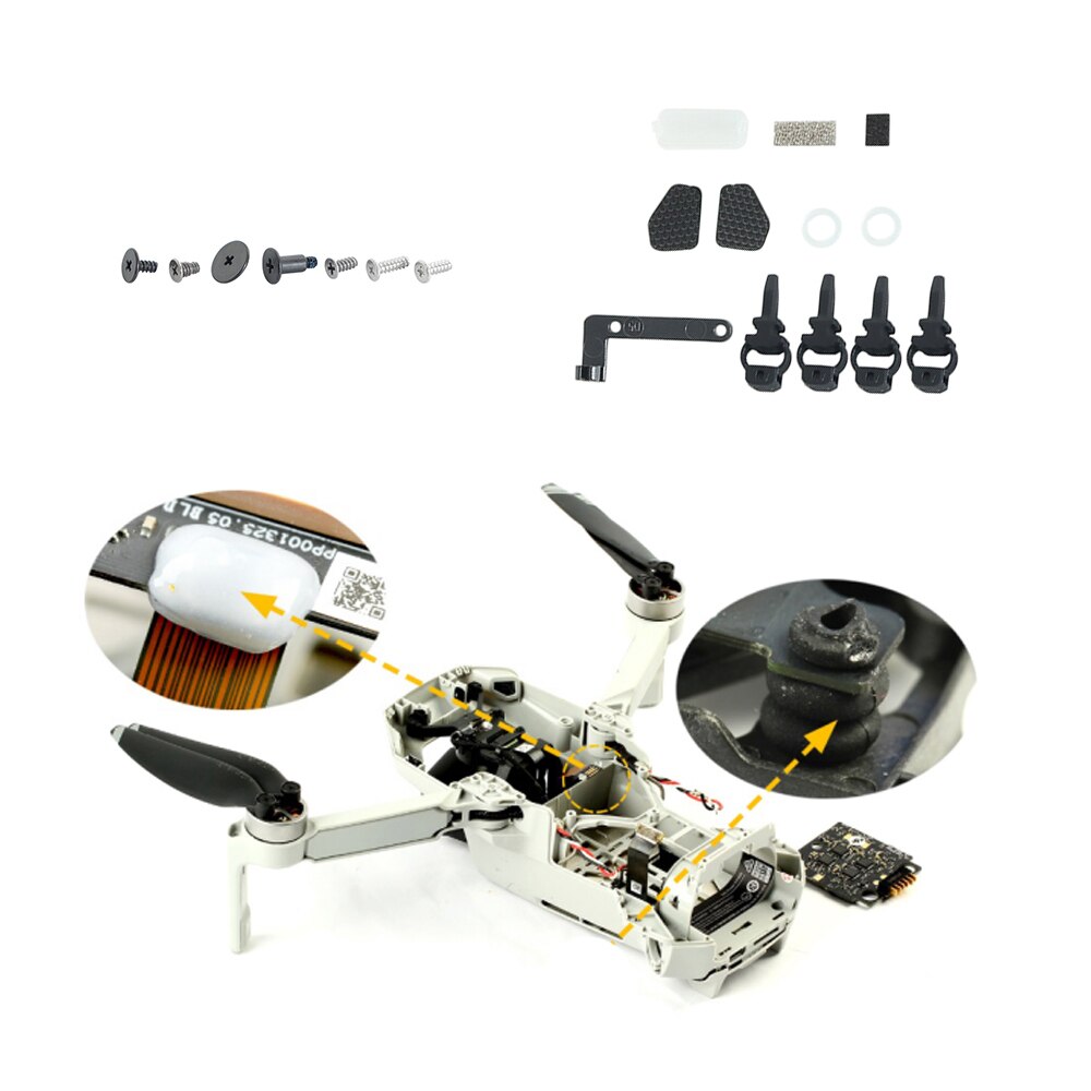 Drone Housing Upper Middle Bottom Body Frame Battery Cover All Screws Kit Shaft Arm with Motor for DJI Mavic Mini Repair Service