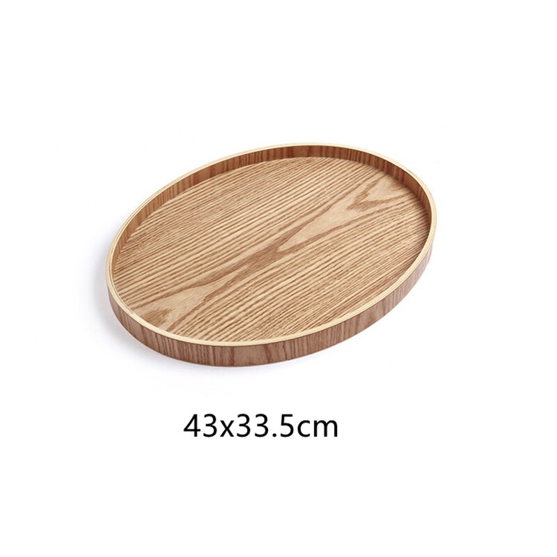 Hotel Restaurant Kitchen Wooden Tea Coffee Tray Dinner Food Fruit Storage Holder Outdoor BBQ Dishes Plates: 43x33.5x2.7CM