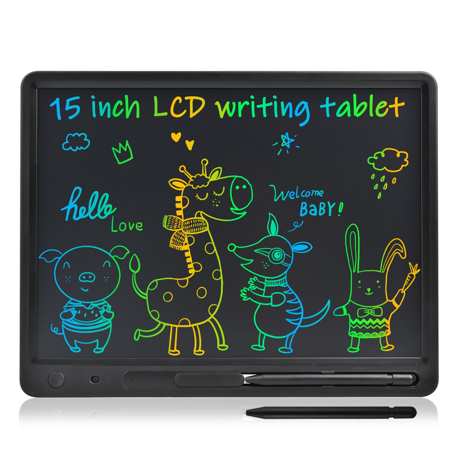 12/15 Cal duży rozmiar elektroniczny LCD Tablet do pisania tablica do pisania Graffiti Pad tablica do rysowania edukacji zabawki edukacyjne i prezenty dla dzieci