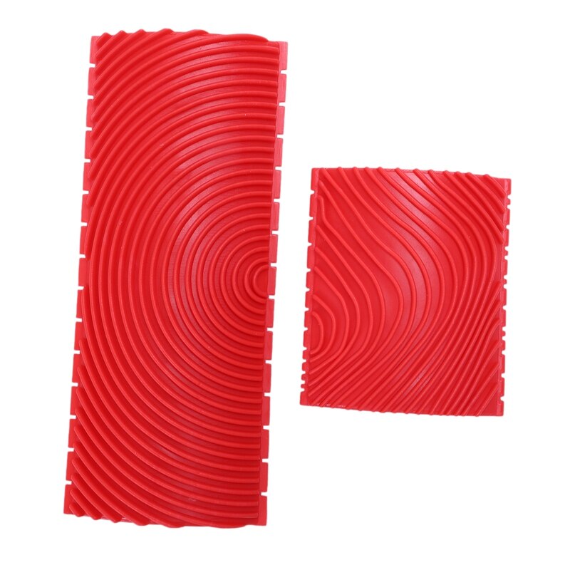 2 stuks houtnerf rubber patin verf effecten diy muurdecoratie gereedschap: Default Title