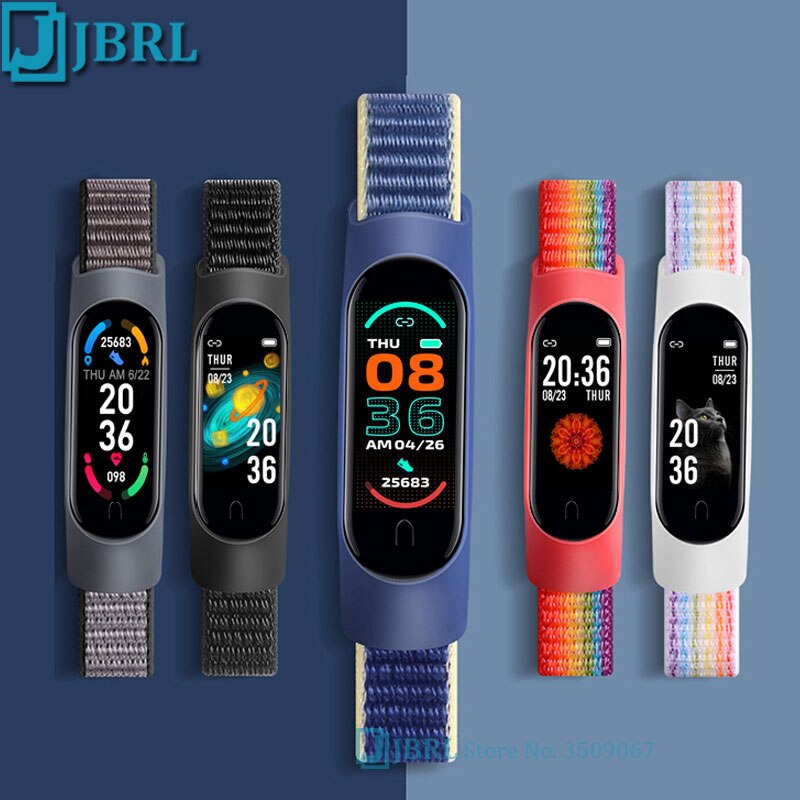Nylon Kids Smart Band Children Heart Rate Sleep Smart Bracelet Fitness Tracker Wristband Sports For Android IOS Wrist Band 10-18