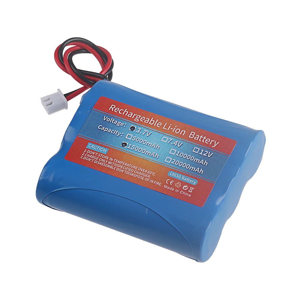 3.7v 7.4v 11.1v 12v 18650 10000 mah med kablar litiumjonbatteri med kretskort för bluetooth-högtalare med solcellsstrålkastare: Beige