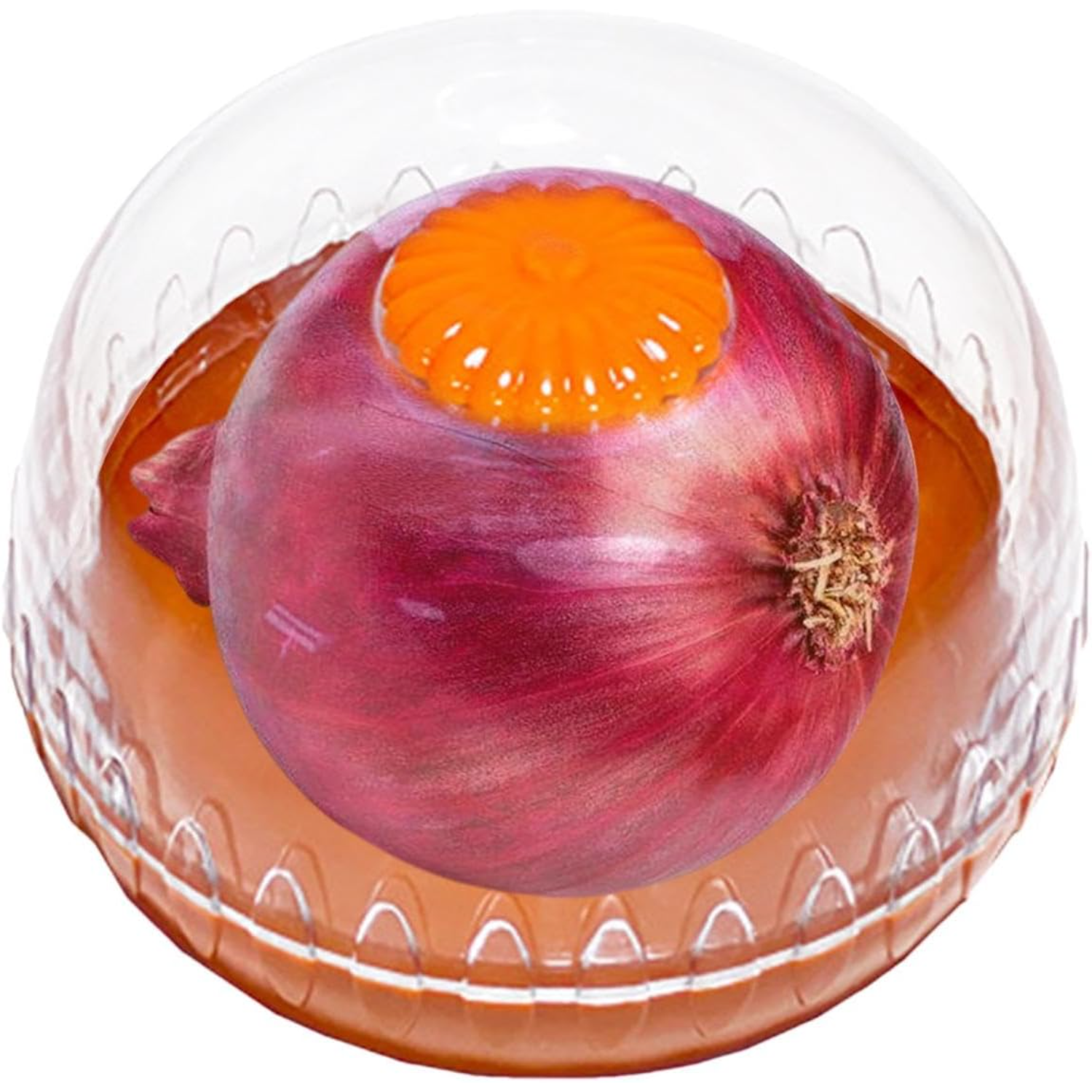 Fruit, fruitcontainers voor koelkast, avocado-besparing en ui, luchtdichte voedselcontainer, draagbare fruitschaal met deksel, voor Lem: Rood