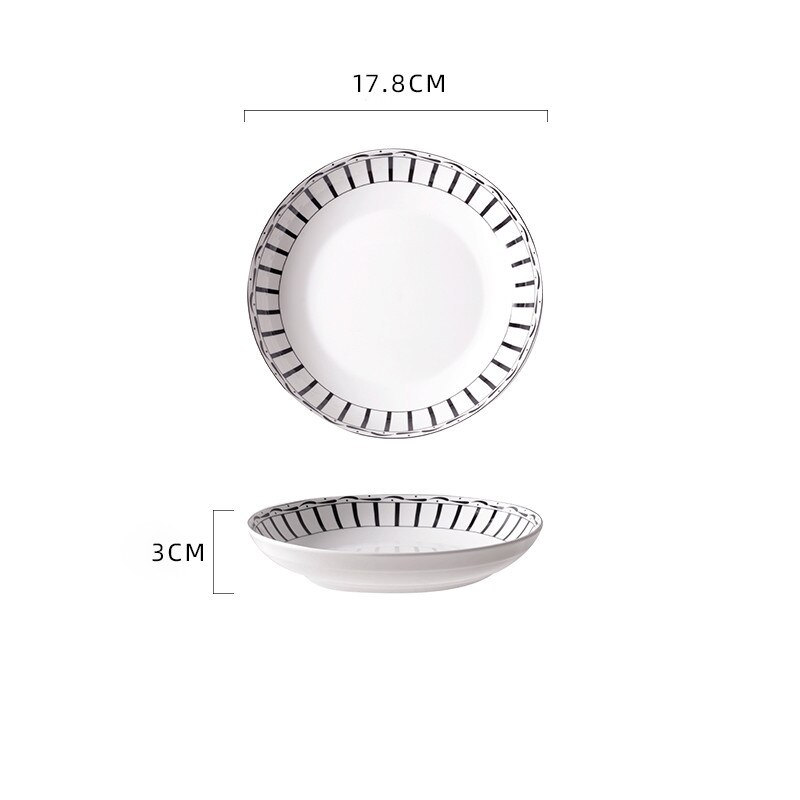 1 Pcs Europese Stijl Diner Plaat Eenvoudige Service Plaat Disc Taart Plaat Westerse Voedsel Steak Disc Keuken Board Schotel bestek Set: o