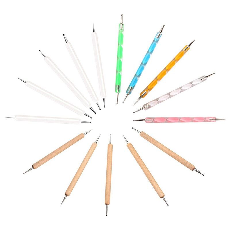 Big 15 Pcs Dotting Tools Set, Ball Stylus Embossing Pattern Clay Sculpting Carving Modeling Tools Nail Art, Mandala Rock Pa