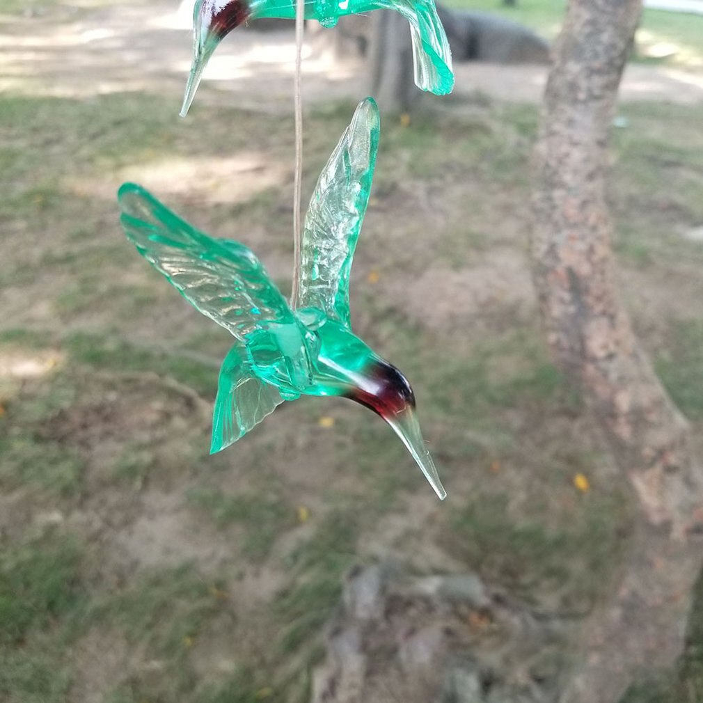 Sollys kolibri førte lys vindklokke farveændrende sol led vandtæt kolibri vindklokker