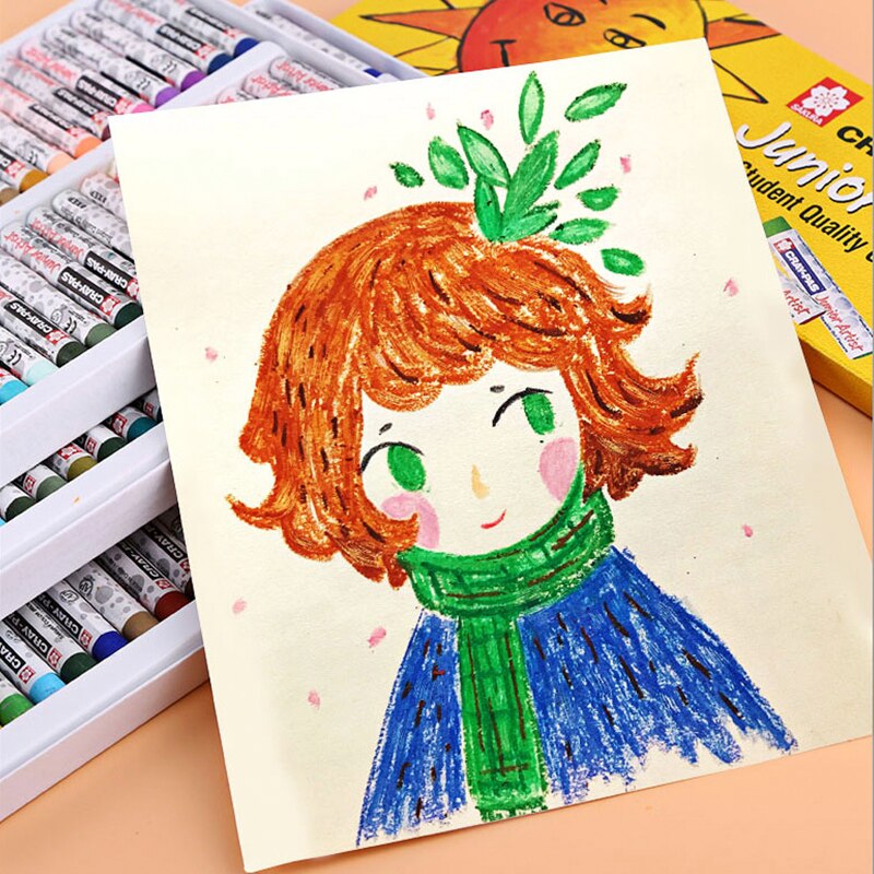 12/24/50 Mooie Sakur Olieverfschilderij Stok Professionele Grade Wasbare Art Graffiti Kleuren Schilderen Set Kinderen Kleurpotloden