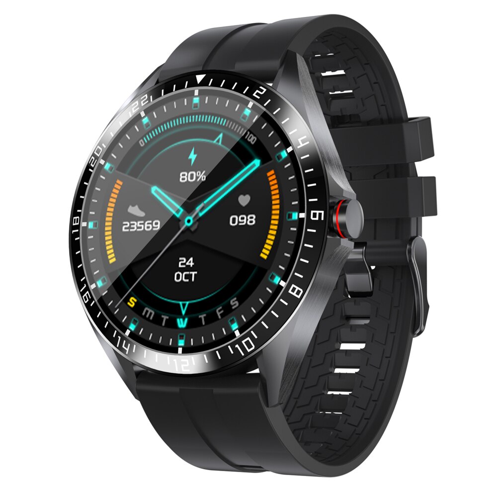 Bakeey  gw16 smartwatches mænd puls blodtryk iltmåler smartwatch kvinder fitness bluetooth smart watch android: Sort