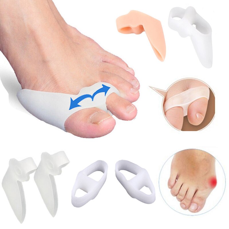 Toe Separator Bunion Corrector Foot Protector Toe Straightener Thumb Silicone Gel Foot Fingers Adjuster Feet Pads Relief Pain