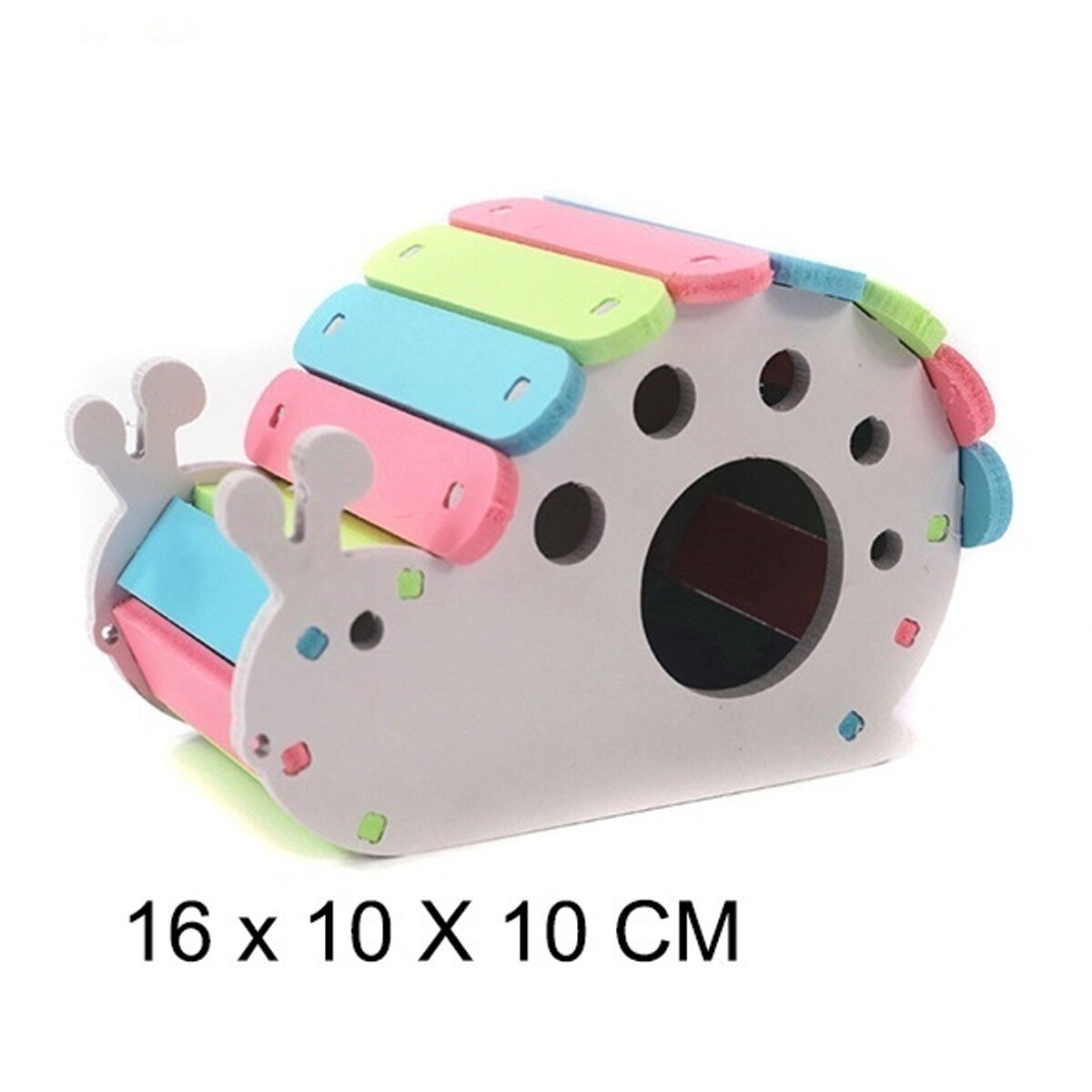 Château pour animaux de compagnie maison pour animaux de compagnie vue pont échelle petit Animal refuge Hamster maison de luxe deux couches cabane en bois: 4