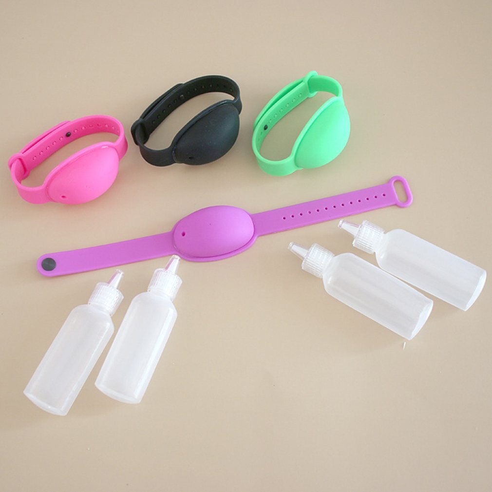 Portable Reusable Wristbands Hand Sanitizer Dispensing Bracelet Wristband Hand Dispenser Silicone Bracelet Store Hand Sanitizer