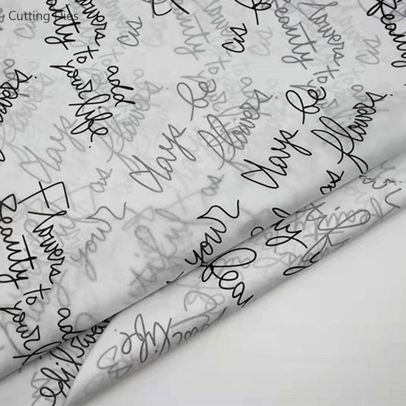 10 Stks/partij 50X70 Cm Brief Gedrukt Tissue Papier Voor Verpakking Wikkelen Decoratieve Papers Card Maken Diy Handgemaakte Craft: White