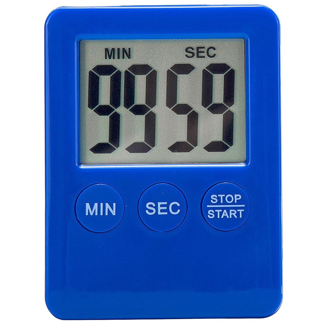 Multifunctional Super Thin LCD Digital Screen Kitchen Timer Square Cooking Count Up Countdown Alarm Magnet Clock Temporizador: Blue