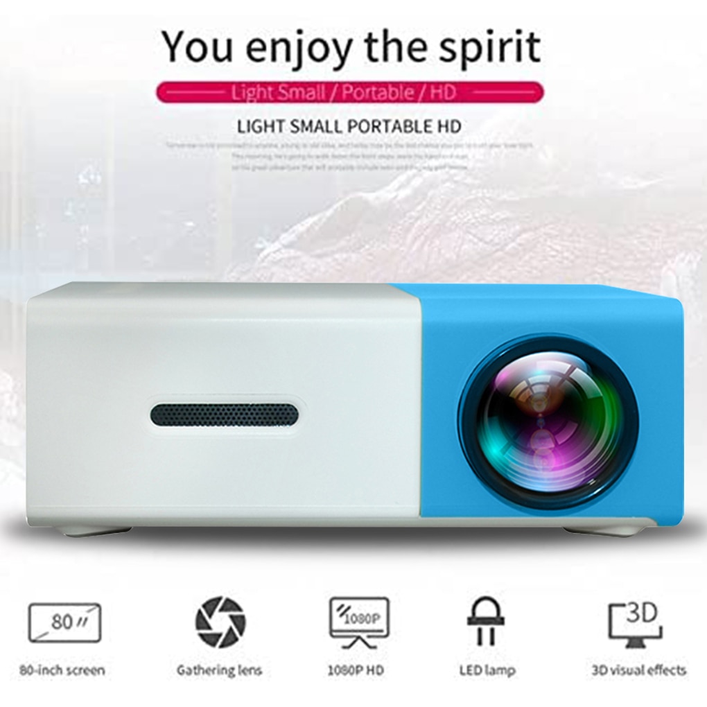 YG300 Pro Led Mini Projector 1080P Led Pixels Ondersteunt 1080P Hd Usb Audio Draagbare Home Media Video Player