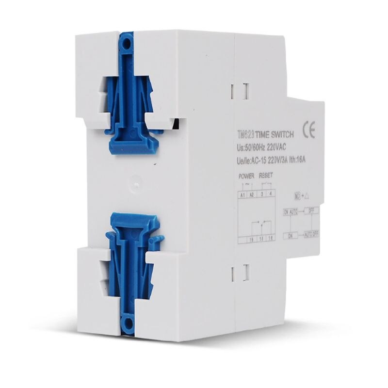 Tm623 220v programmerbar astronomisk tidbrytare med latitud longitud display din rail timer reläkontroll