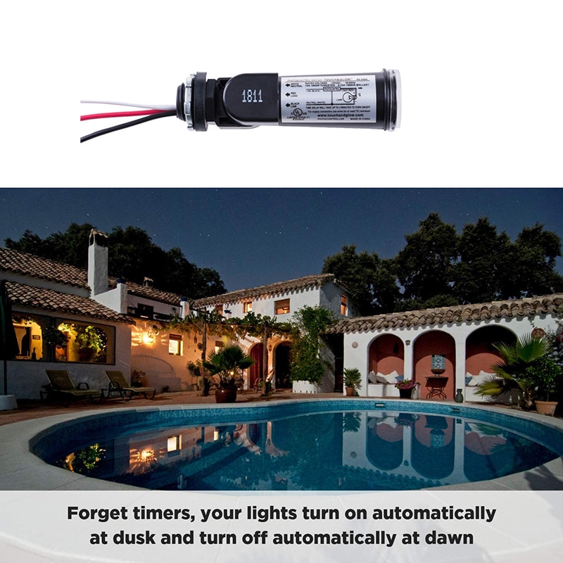Sensor de fotocélula LED giratorio para exteriores, Sensor de Fotocélula de Control, 120/220V, 10 unidades