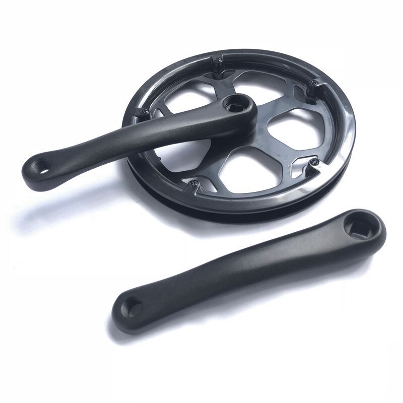 Sammenleggbar sykkel kranksett 48t firkantet skrog 170mm cnc kranksett sykkel krank sett tannhjul: misligholde tittel