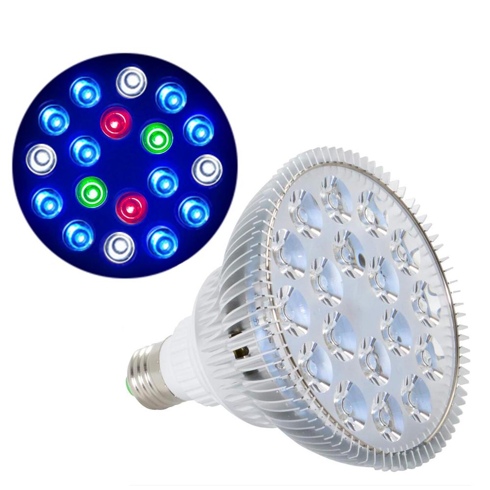 54w led akvarium lys klip lampe fisk vokser hvid blå grøn farve belysning eu stik til marine koralrev saltvandsskildpadde: 10 blå 4 hvide 2r 2g