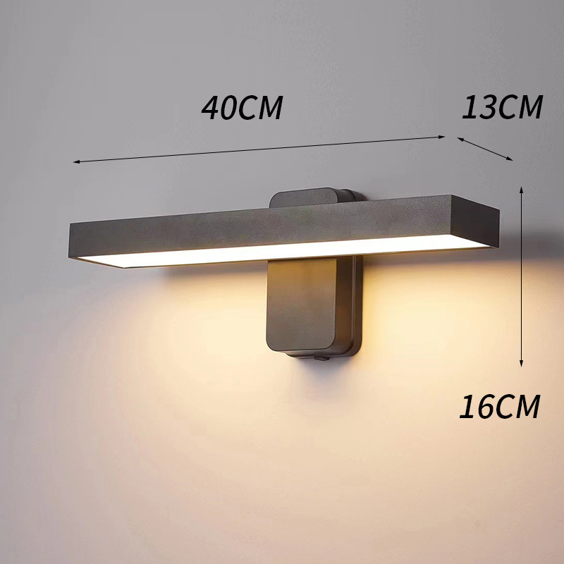 Bevægelsessensor udendørs drejelig firkantet verandalampe vandtæt  ip65 balkon have gårdhave væglampe tuya rgb led væglampe: Foranderlig