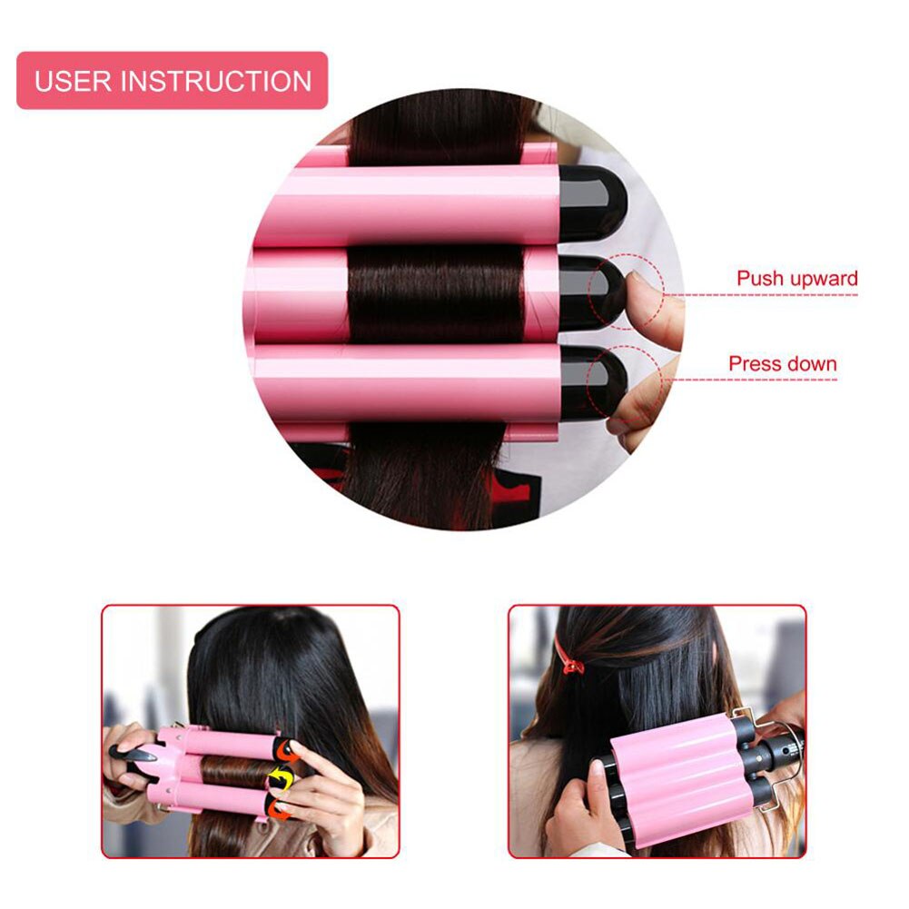 Curling Iron Ceramic Triple Barrel Hair Styler Hair Waver Styling Tools Hair Curler Electric Curling Hairstyling