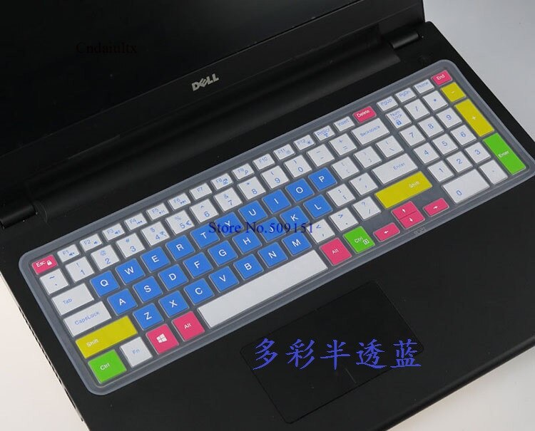 15 17 inch laptop toetsenbord cover skin Voor Dell Inspiron Ins 15 3000 5000 15CR 5547 15MR 3542 5547 15C 7559 3542 5547: Candyblue