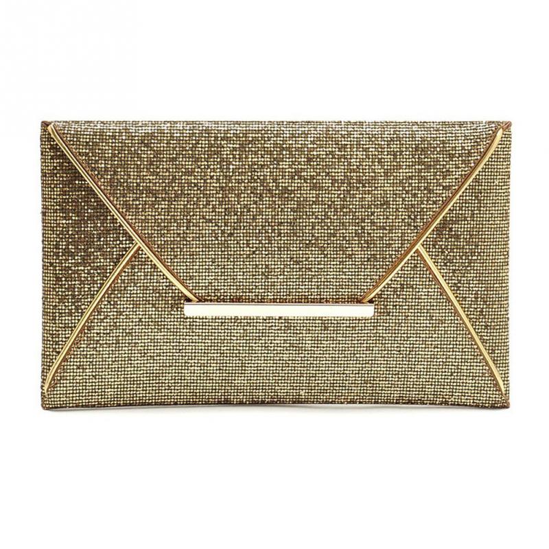 Party Envelope Clutch Handbag Women Evening Bag Glitter Sequins Sparkling Banquet Glitter Bag For Ladies Girls Wedding Clutches: Gold