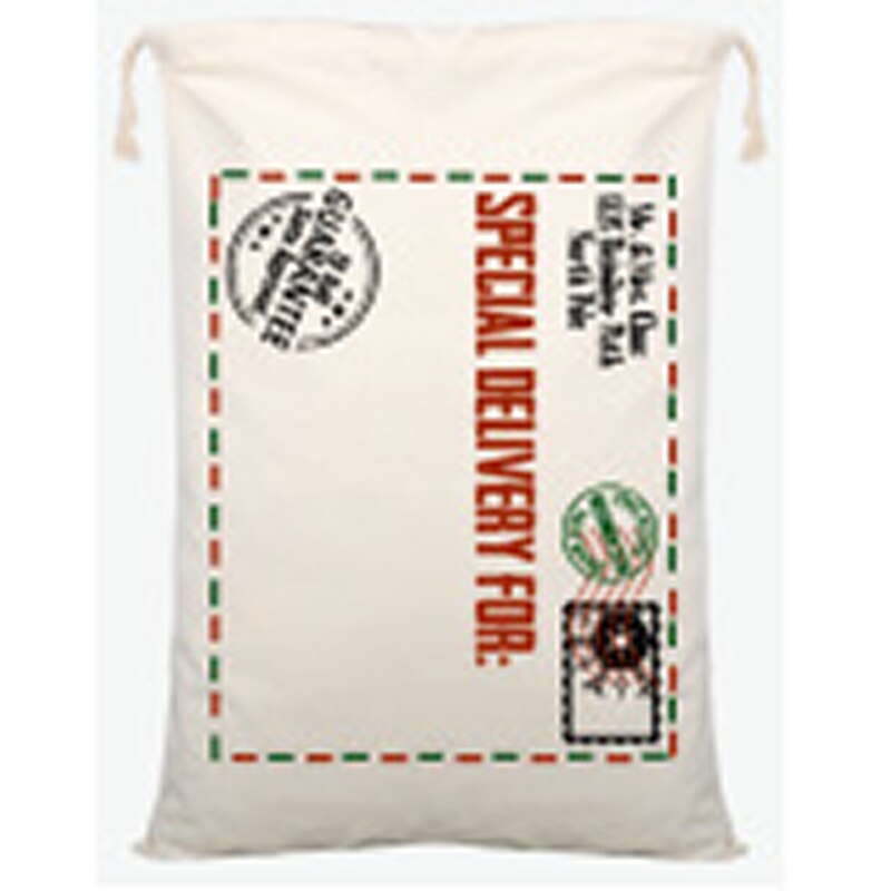 Doreenbox Kerstcadeaus Zak Katoenen Canvas Trekkoord Opbergtas Leuke Cartoon Zakken Kerstcadeau Voor Kinderen 50x7 0Cm/45X63Cm 1Pc