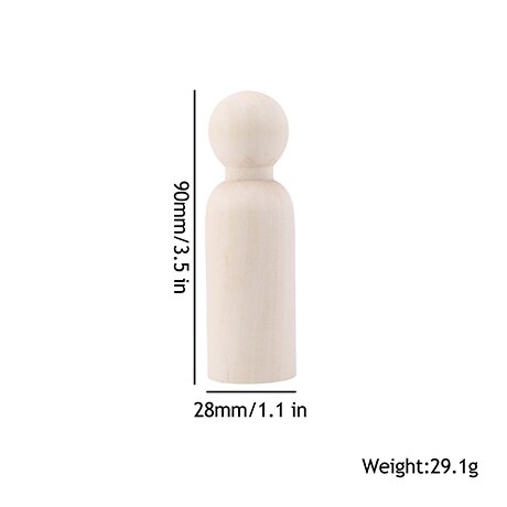 Baby Toys 10pcs Peg Dolls Maple Wood Wedding Dolls Home Decor Diy Nature Wooden Dolls Montessori Toy Baby Products 35/43/55/65mm: 90mm Boys