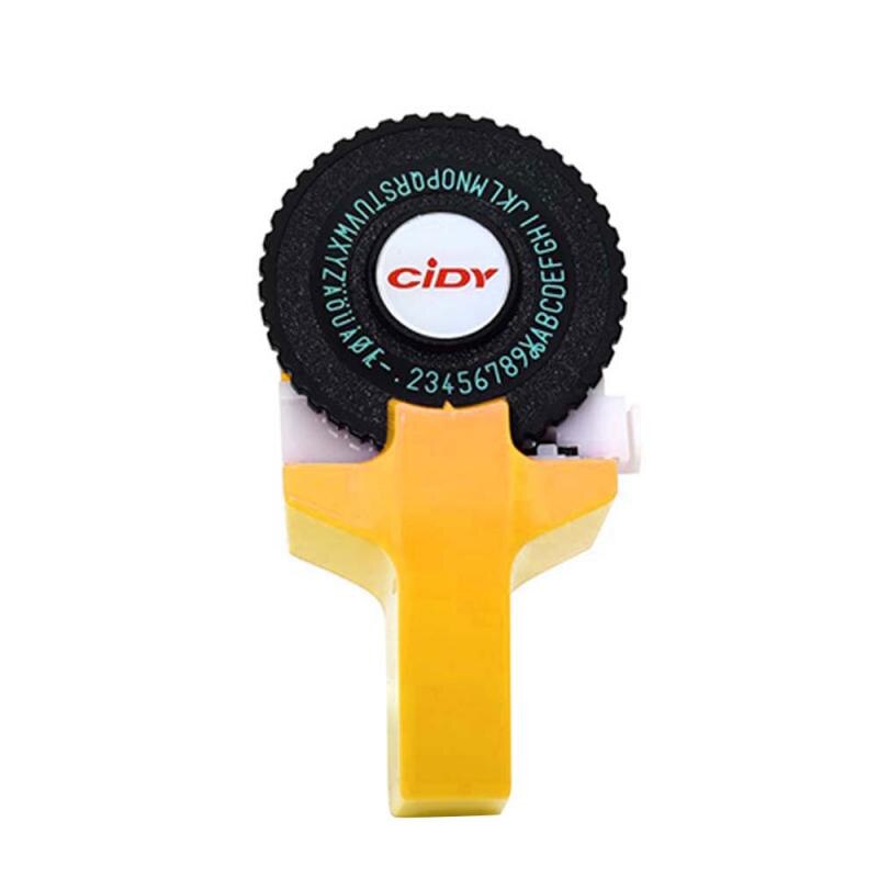 8 Colors Household Mini Portable Manual Label Machine Hidi C101 Embossing Machine Typewriter Hand Curtain Decorative Tape Paper: yellow