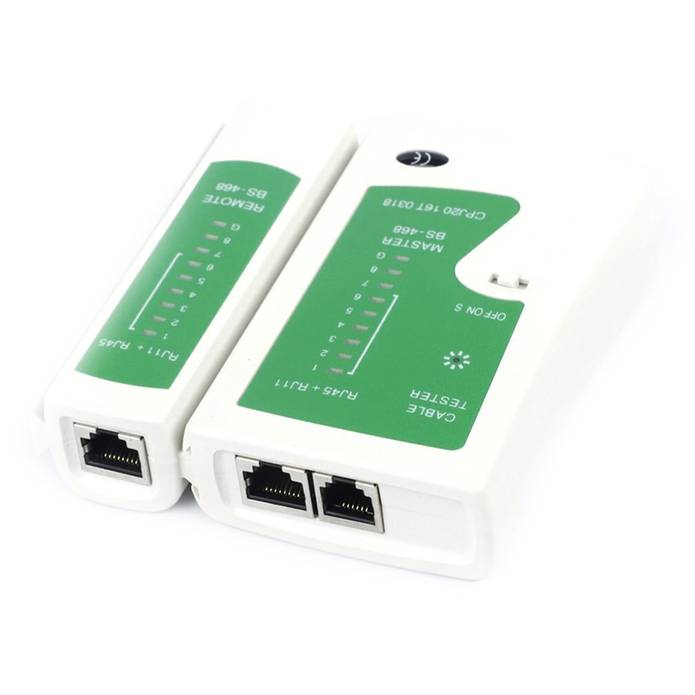Netzwerkkabeltester  rj45 rj11 rj12 cat 5 utp lan-kabeltester detektor ferntest-tools netzwerk weiß & grün
