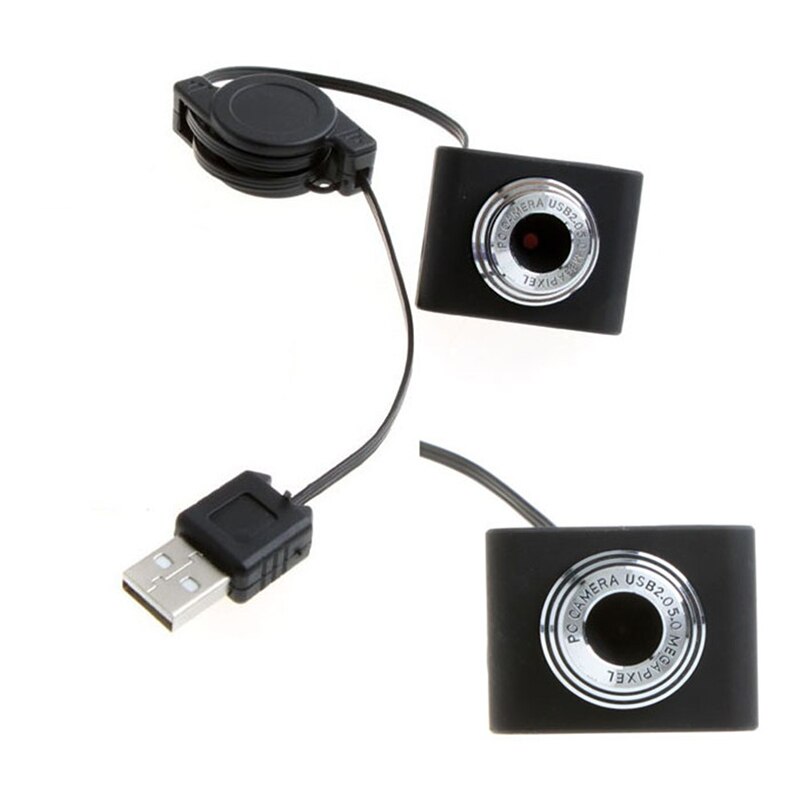 High Definition Mini USB 2.0 Retractable Clip Web Camera For Computer Laptop 5 Megapixels USB Retractable Cable Webcam