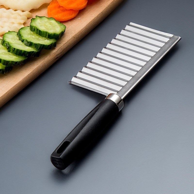 Widen Potato Wavy Edged Knife Stainless Steel Kitchen Gadget Vegetable Fruit Cutting Peeler Cooking Tools kitchen knives